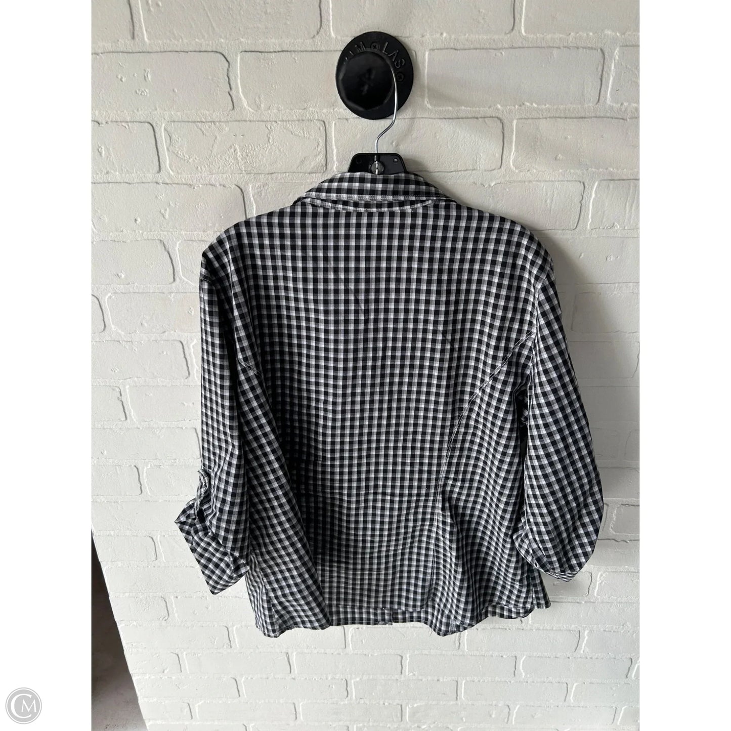 Top 3/4 Sleeve By Christopher And Banks In Black & White, Size: Xl