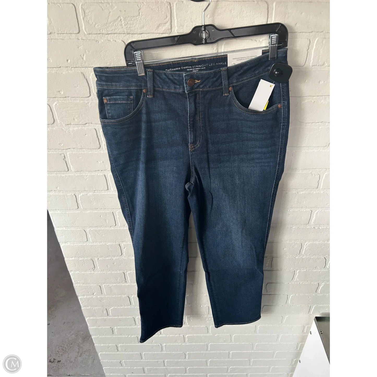 Jeans Straight By Chicos In Blue Denim, Size: 12