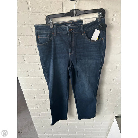 Jeans Straight By Chicos In Blue Denim, Size: 12