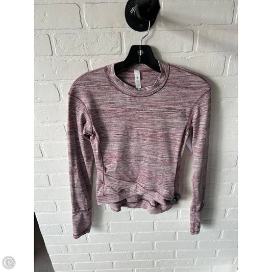 Athletic Top Long Sleeve Crewneck By Lululemon In Pink, Size: Xs