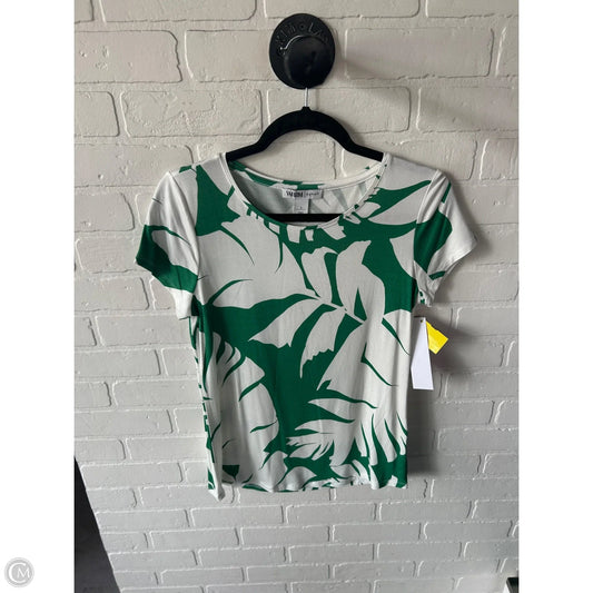 Top Short Sleeve Basic By White House Black Market In Green & White, Size: S