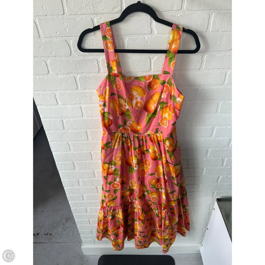 Dress Casual Maxi By Talbots In Orange & Pink, Size: M