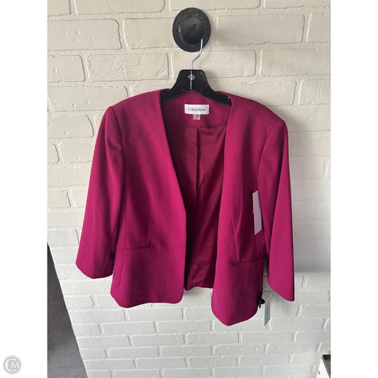 Blazer By Calvin Klein In Pink, Size: L