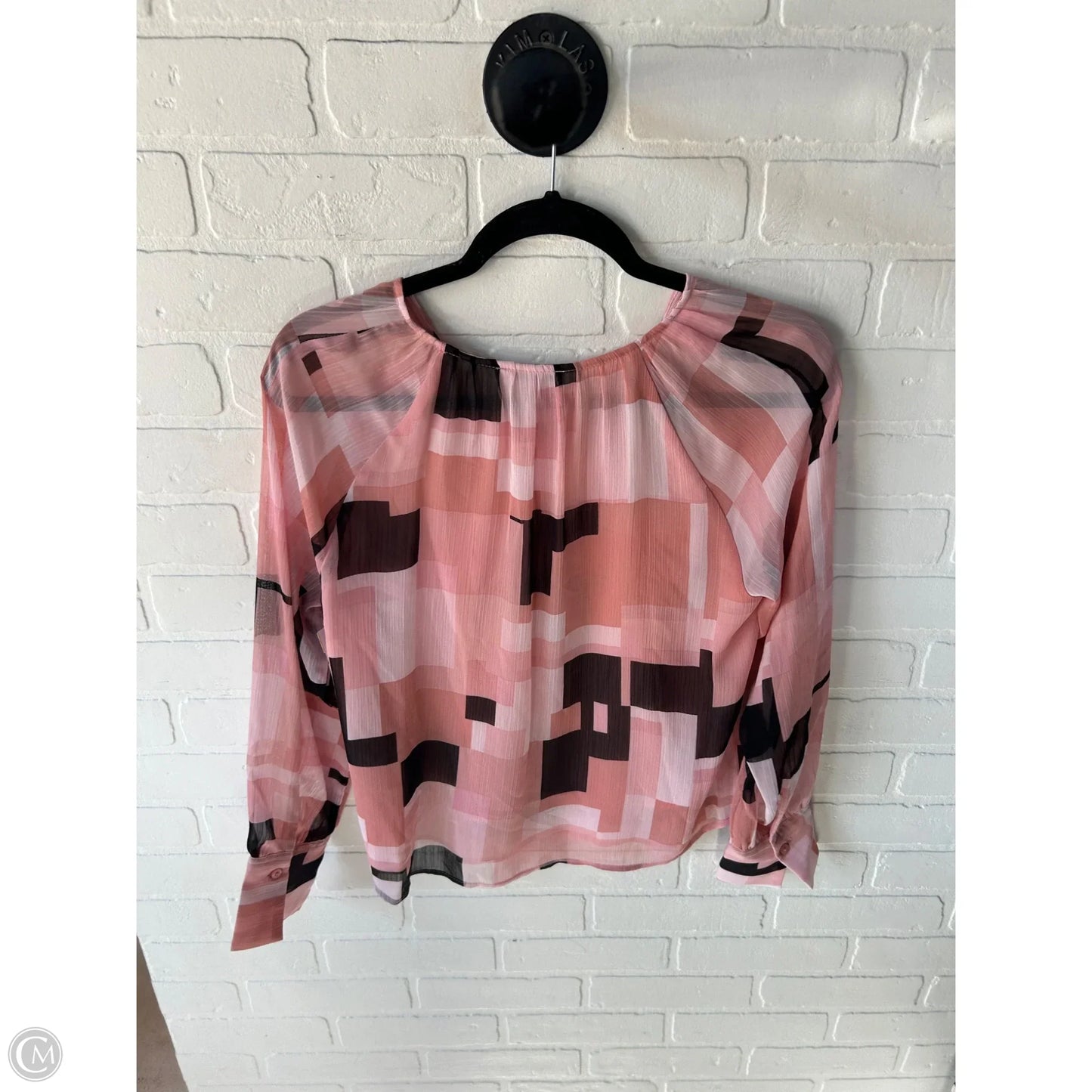 Top Long Sleeve By Calvin Klein In Pink, Size: Xs
