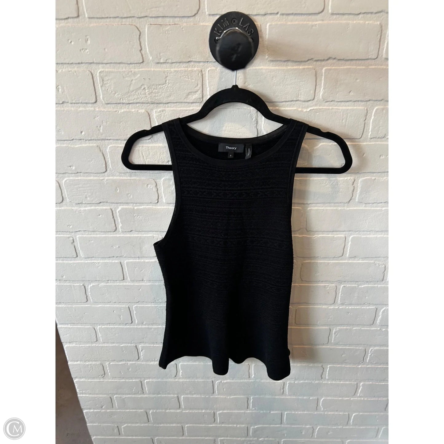Vest Sweater By Theory In Black, Size: S