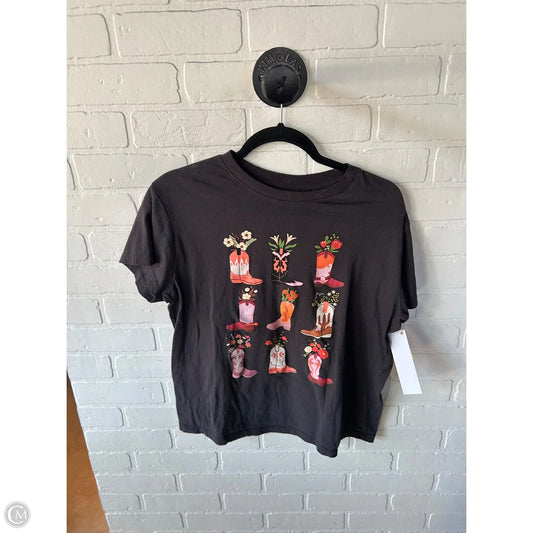 Top Short Sleeve Basic By Clothes Mentor In Grey, Size: M