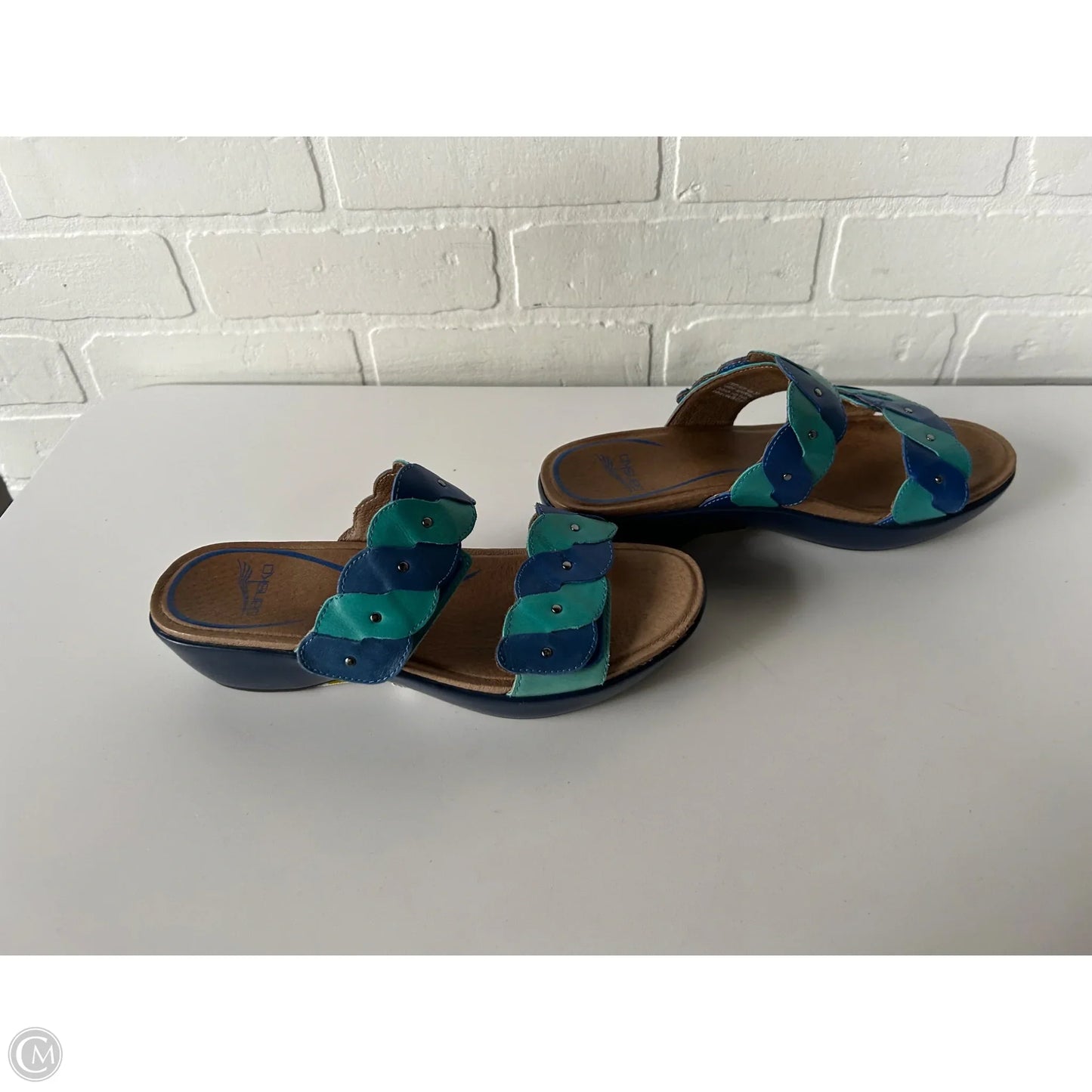 Sandals Heels Block By Dansko In Blue, Size: 7