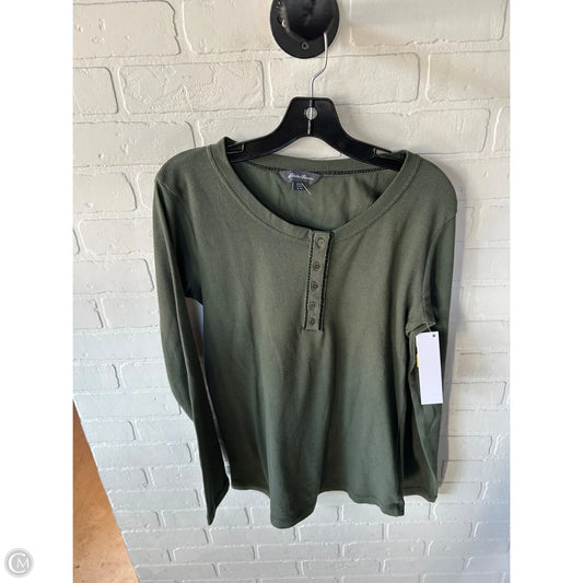 Top Long Sleeve By Eddie Bauer In Green, Size: Xl
