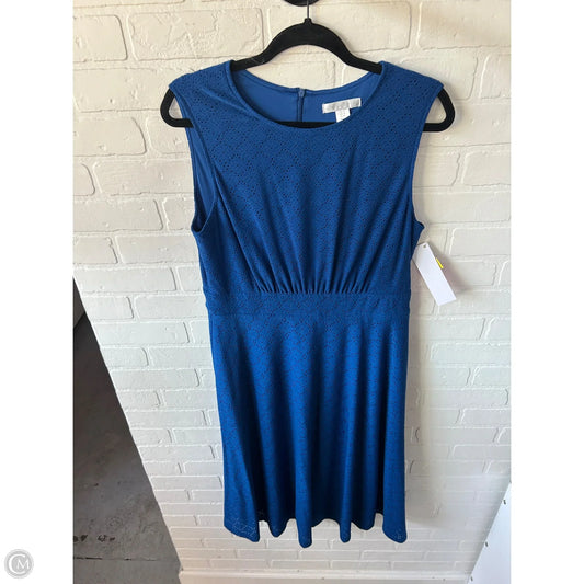 Dress Casual Midi By London Times In Blue, Size: L