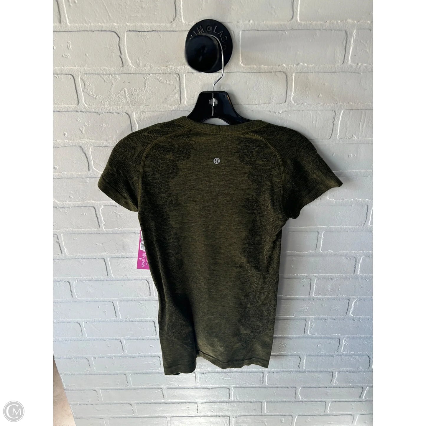 Athletic Top Short Sleeve By Lululemon In Green, Size: S