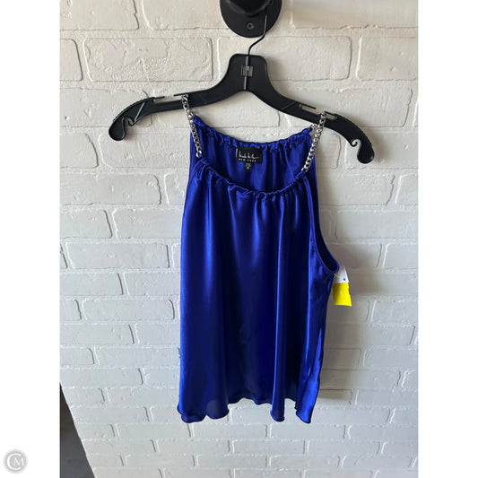 Top Sleeveless By Nicole By Nicole Miller In Blue & Silver, Size: M