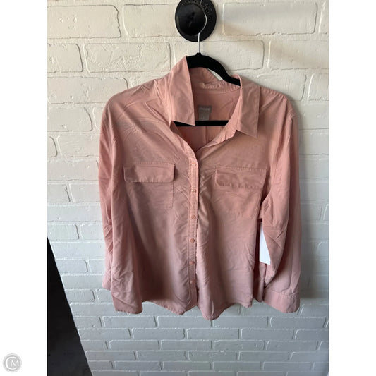 Top Long Sleeve By Chicos In Pink, Size: Xl