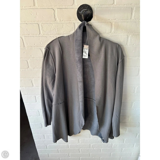 Sweater Cardigan By Chicos In Grey, Size: L