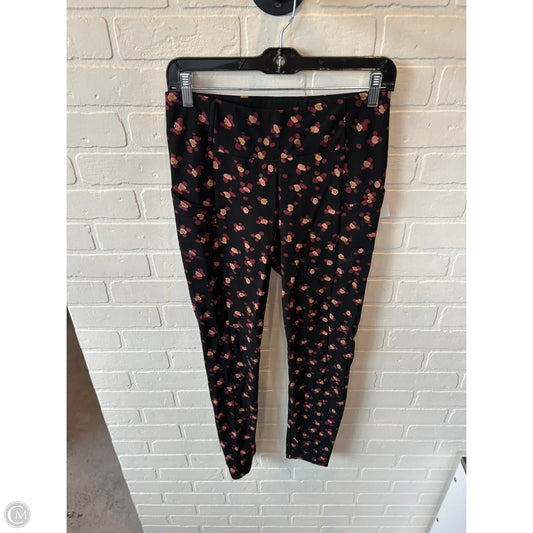 Pants Leggings By Cabi In Black & Pink, Size: 4
