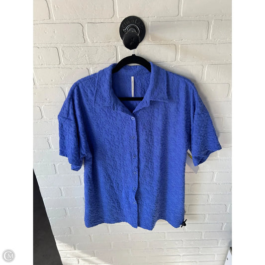 Tunic Short Sleeve By Anthropologie In Blue, Size: S