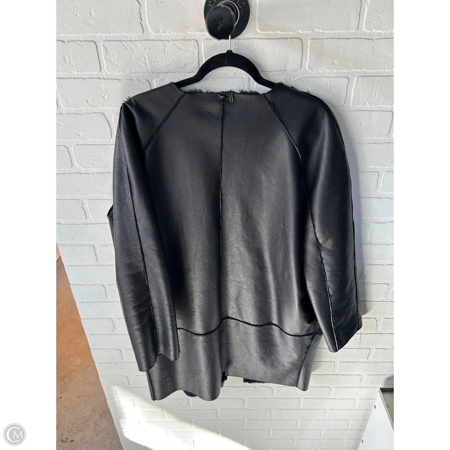 Coat Faux Fur & Sherpa By Clothes Mentor In Black, Size: Xl