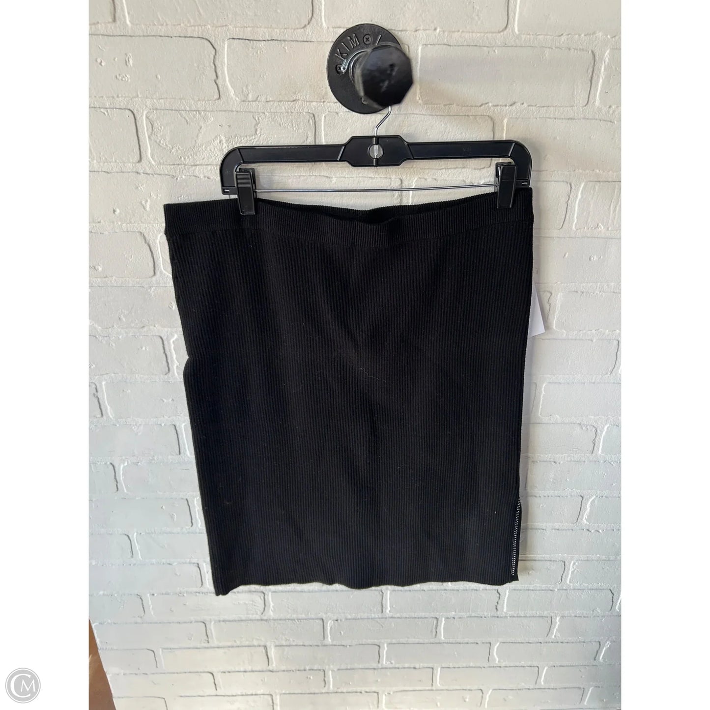 Skirt Midi By Clothes Mentor In Black & Silver, Size: 16