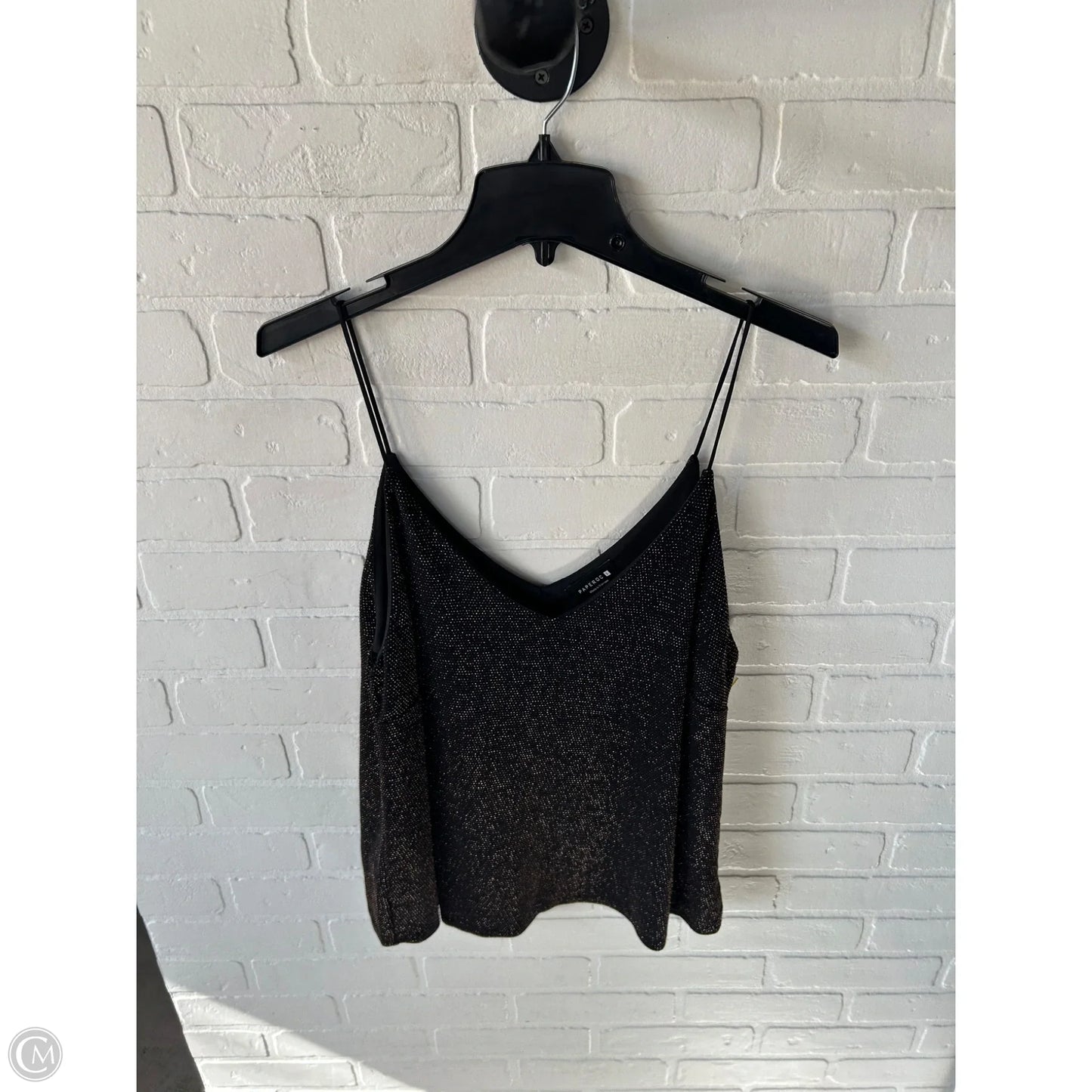 Top Sleeveless By Clothes Mentor In Black & Gold, Size: L
