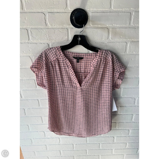 Top Short Sleeve By Banana Republic In Blue & Pink, Size: Xs