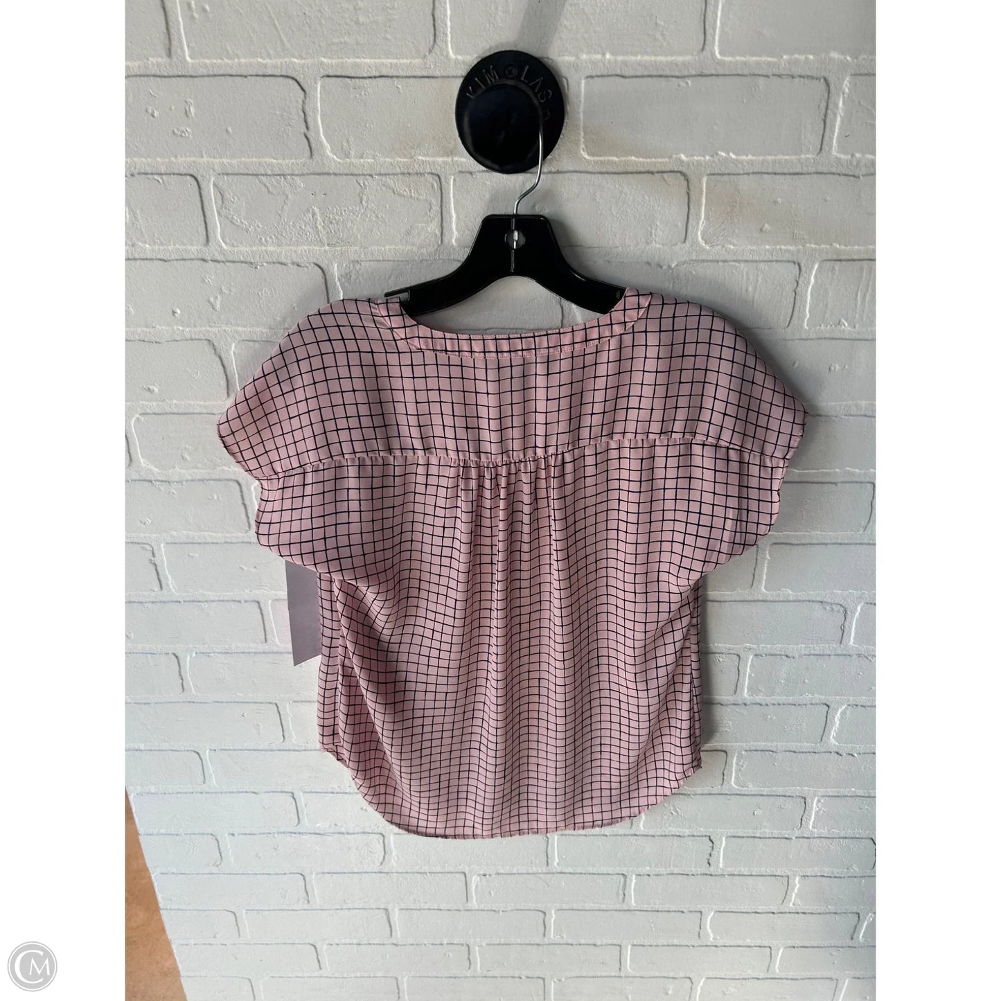 Top Short Sleeve By Banana Republic In Blue & Pink, Size: Xs