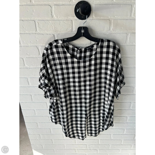 Top Short Sleeve By Madewell In Black & White, Size: Xl