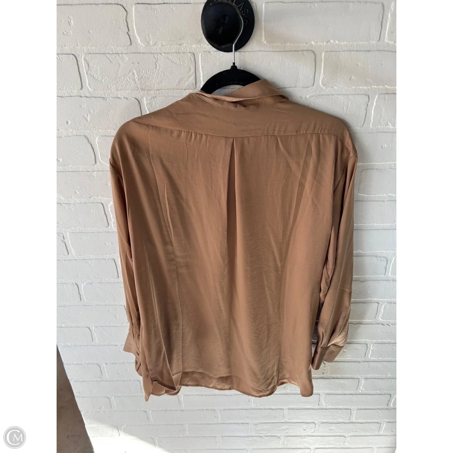 Top Long Sleeve By Banana Republic In Tan, Size: S