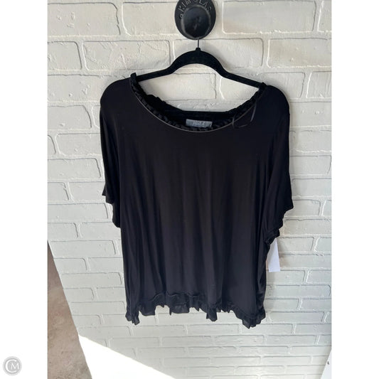 Top Short Sleeve By Marled In Black, Size: 3x