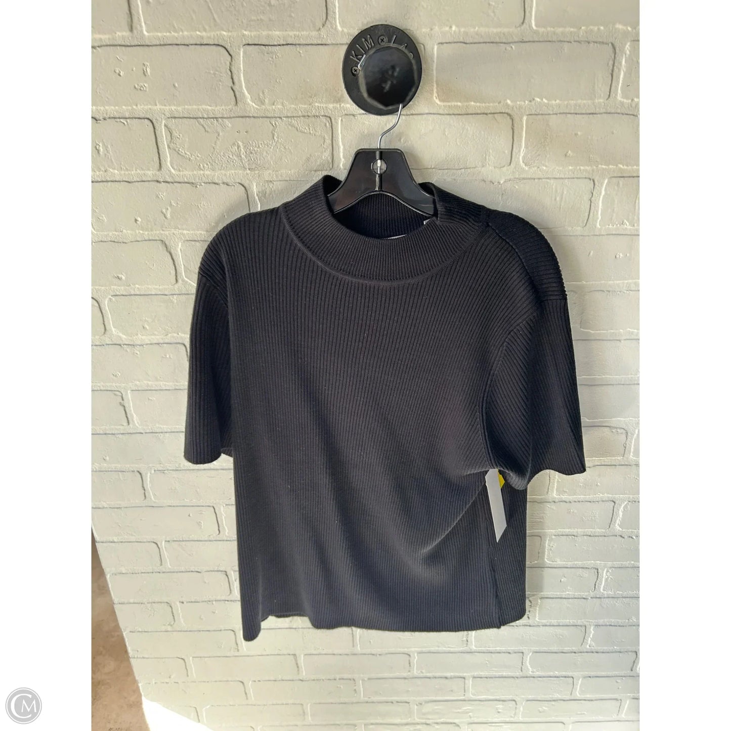 Sweater Short Sleeve By Croft And Barrow In Black, Size: 1x