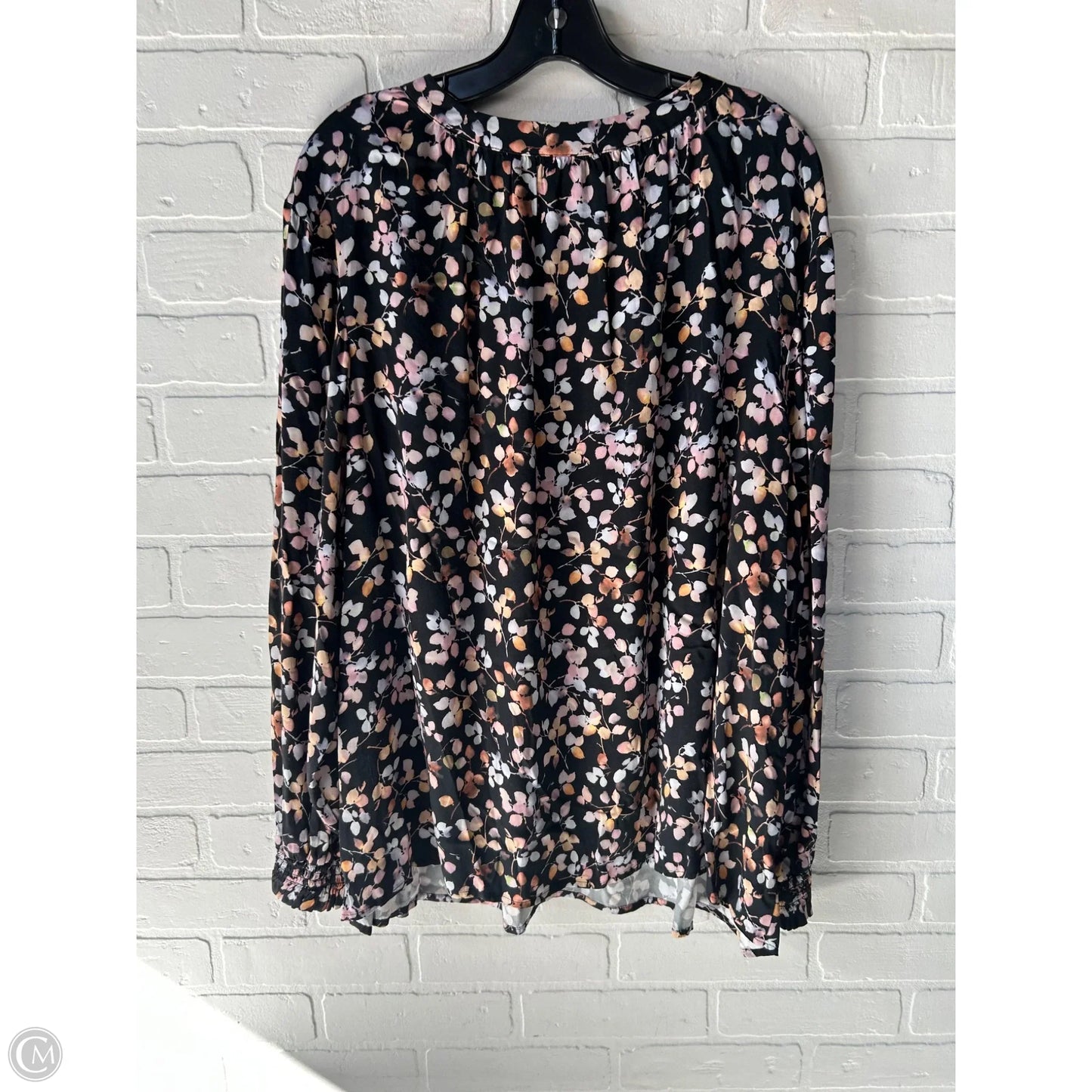 Top Long Sleeve By J. Jill In Black & Brown, Size: 3x