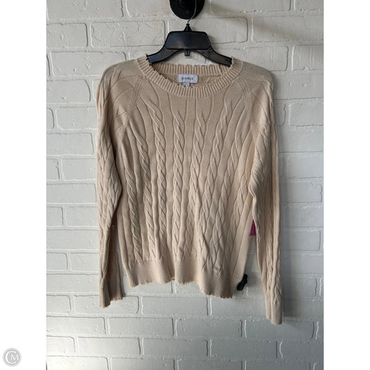 Sweater By Evereve In Tan, Size: L