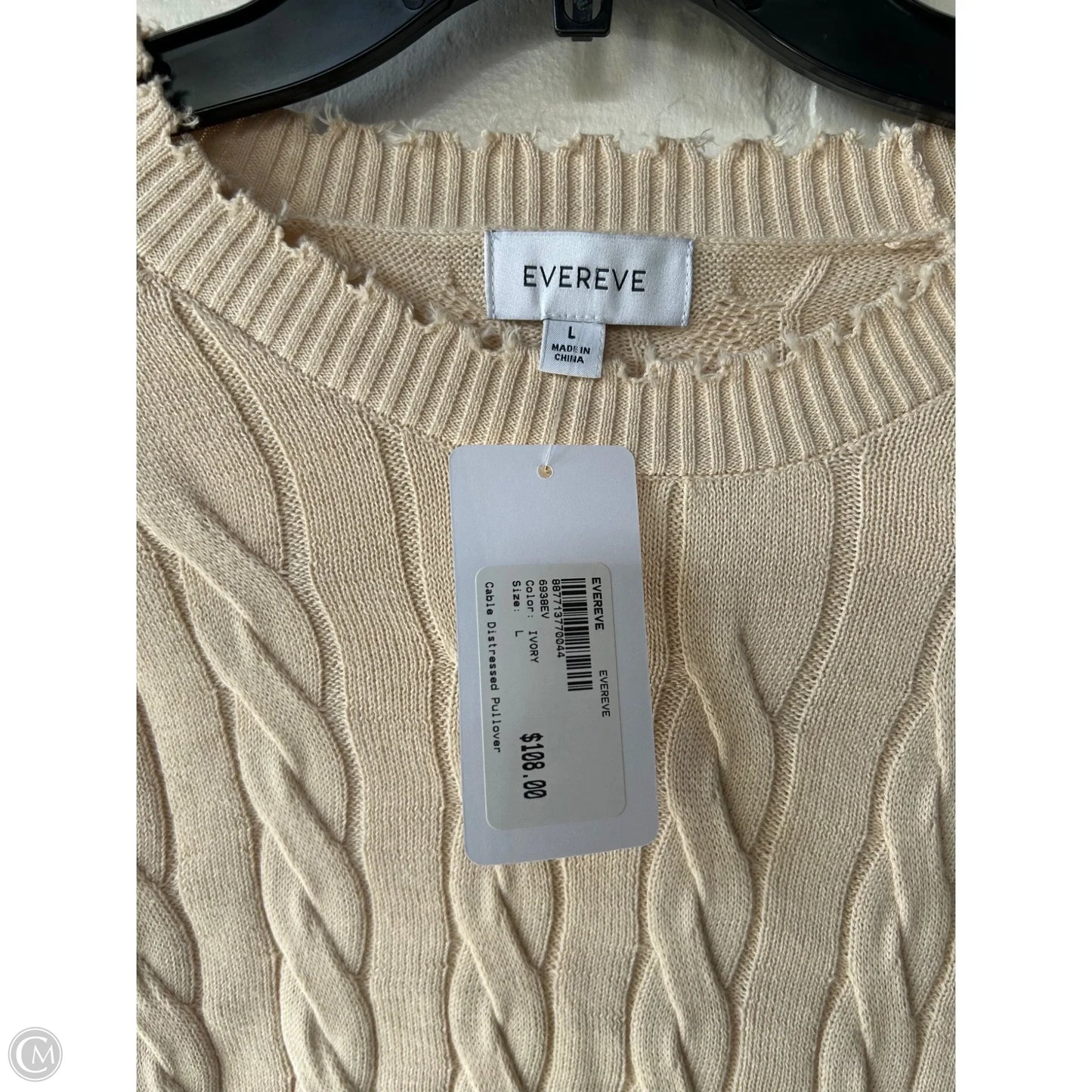 Sweater By Evereve In Tan, Size: L