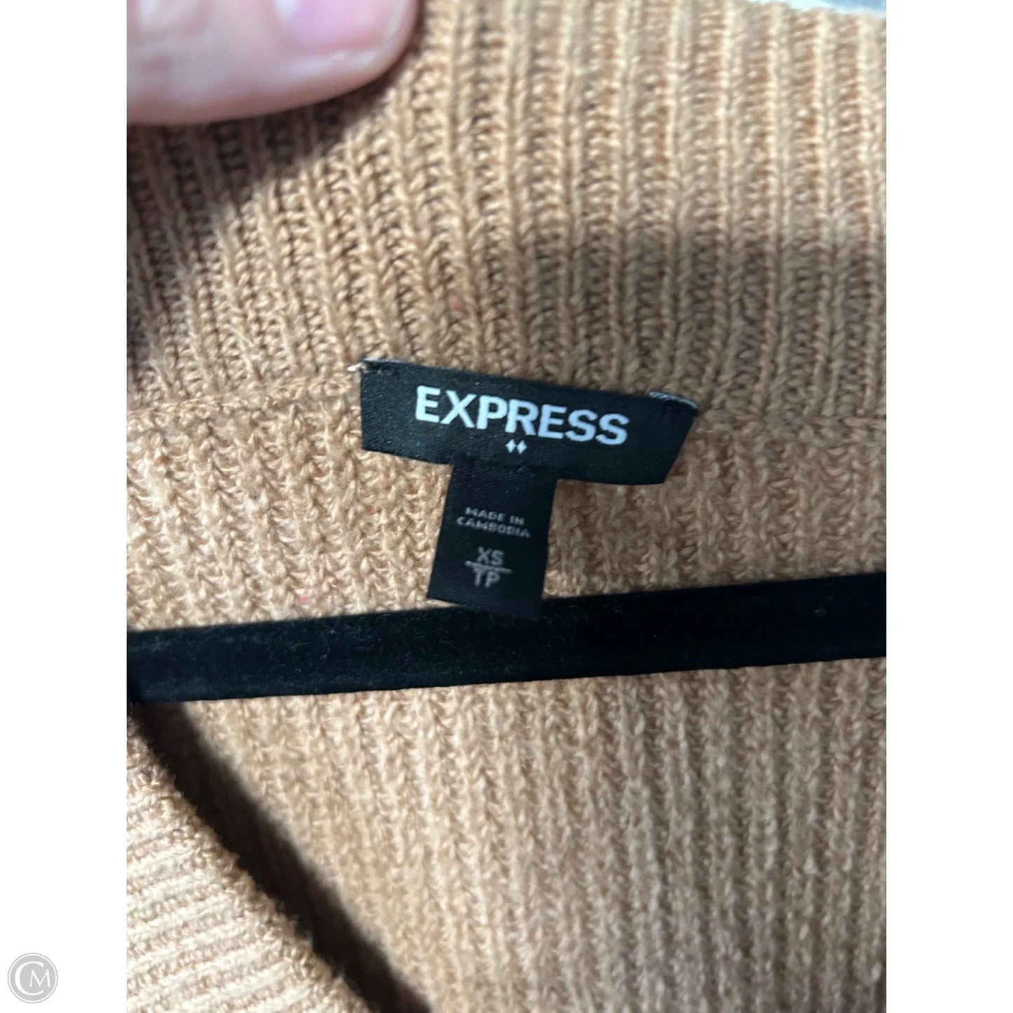 Sweater By Express In Tan, Size: Xs