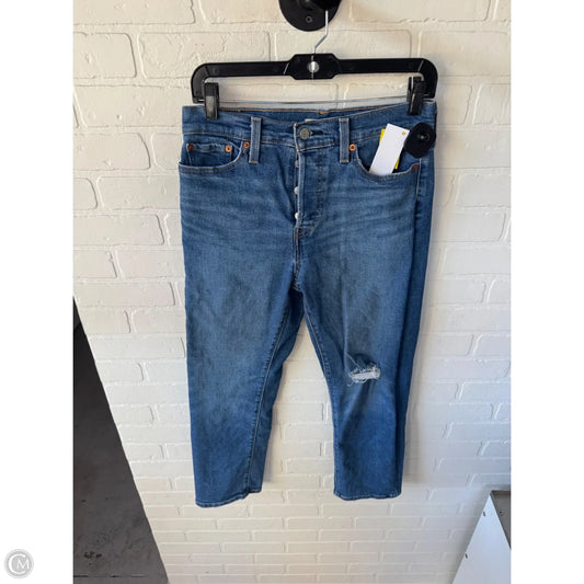 Jeans Straight By Levis In Blue Denim, Size: 6