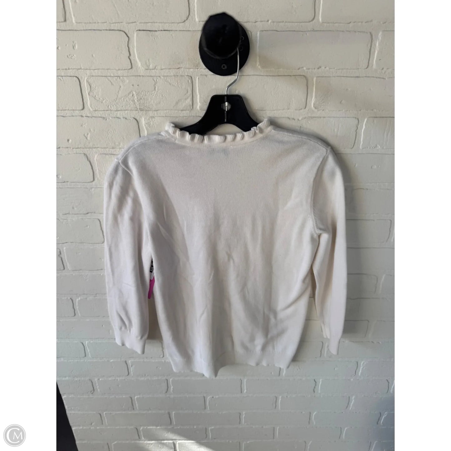 Sweater Cardigan By Loft In Cream, Size: S