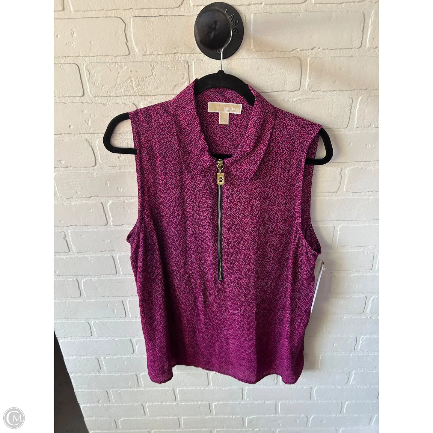 Top Sleeveless By Michael By Michael Kors In Blue & Pink, Size: Xl