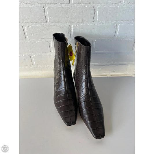 Boots Ankle Heels By Michael By Michael Kors In Brown & Gold, Size: 9