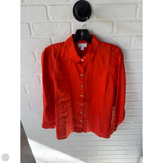 Top Long Sleeve By J. Jill In Orange, Size: Sp