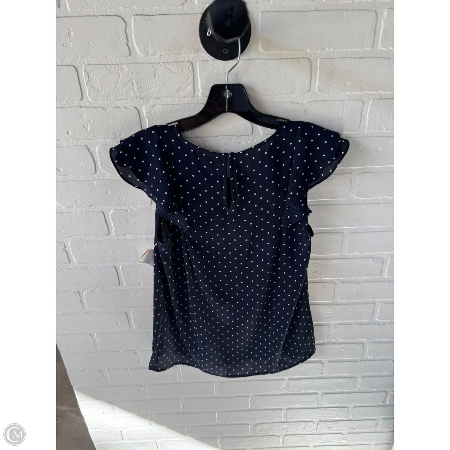 Top Short Sleeve By Loft In Blue & White, Size: Xs