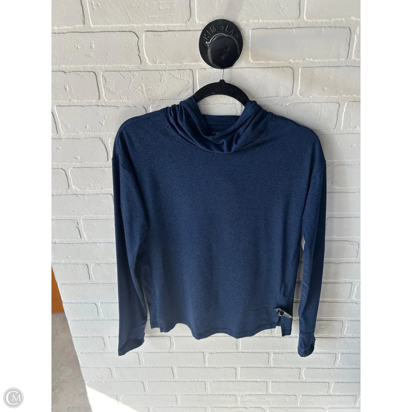 Athletic Top Long Sleeve Hoodie By Athleta In Blue, Size: Xs
