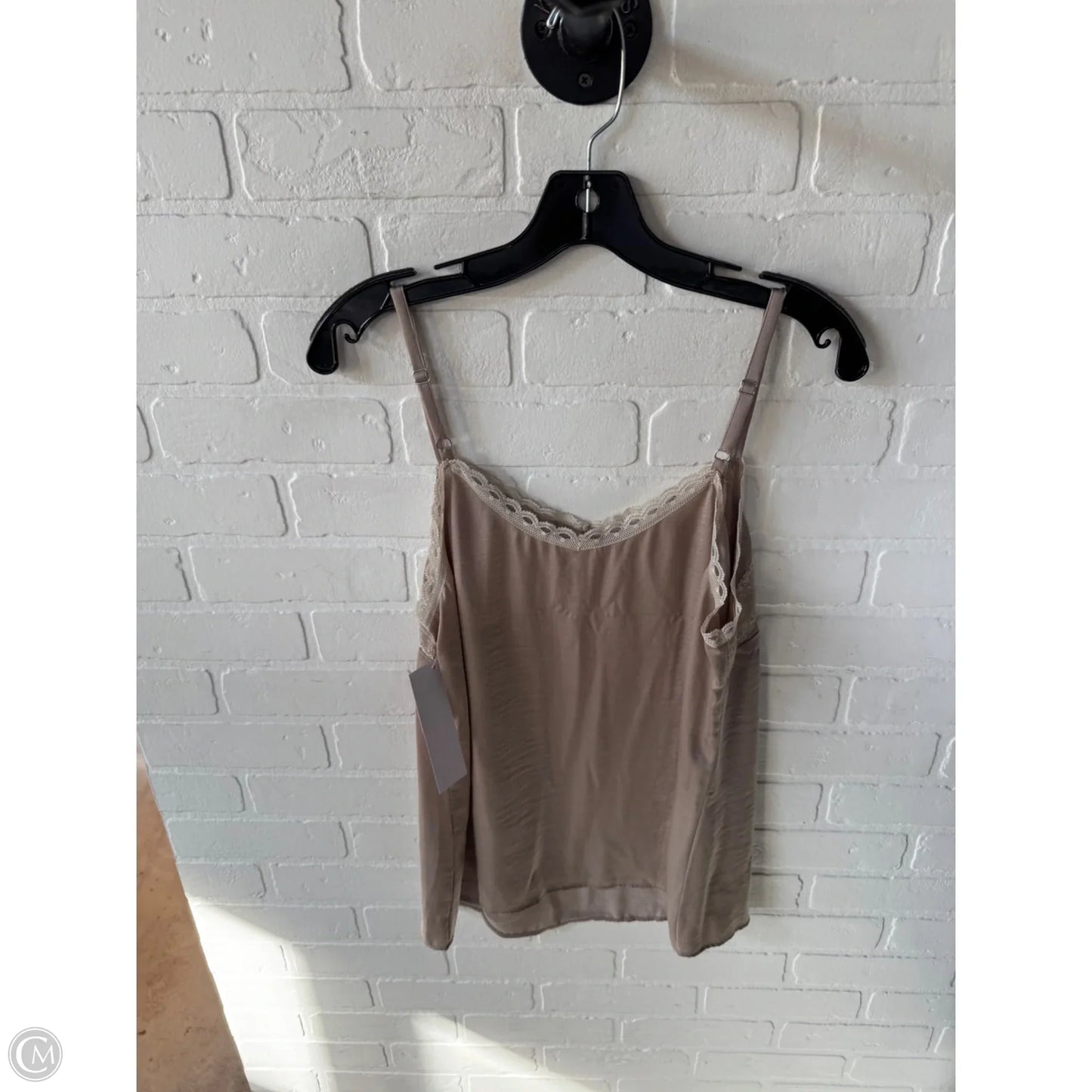 Top Sleeveless By Cabi In Tan, Size: M