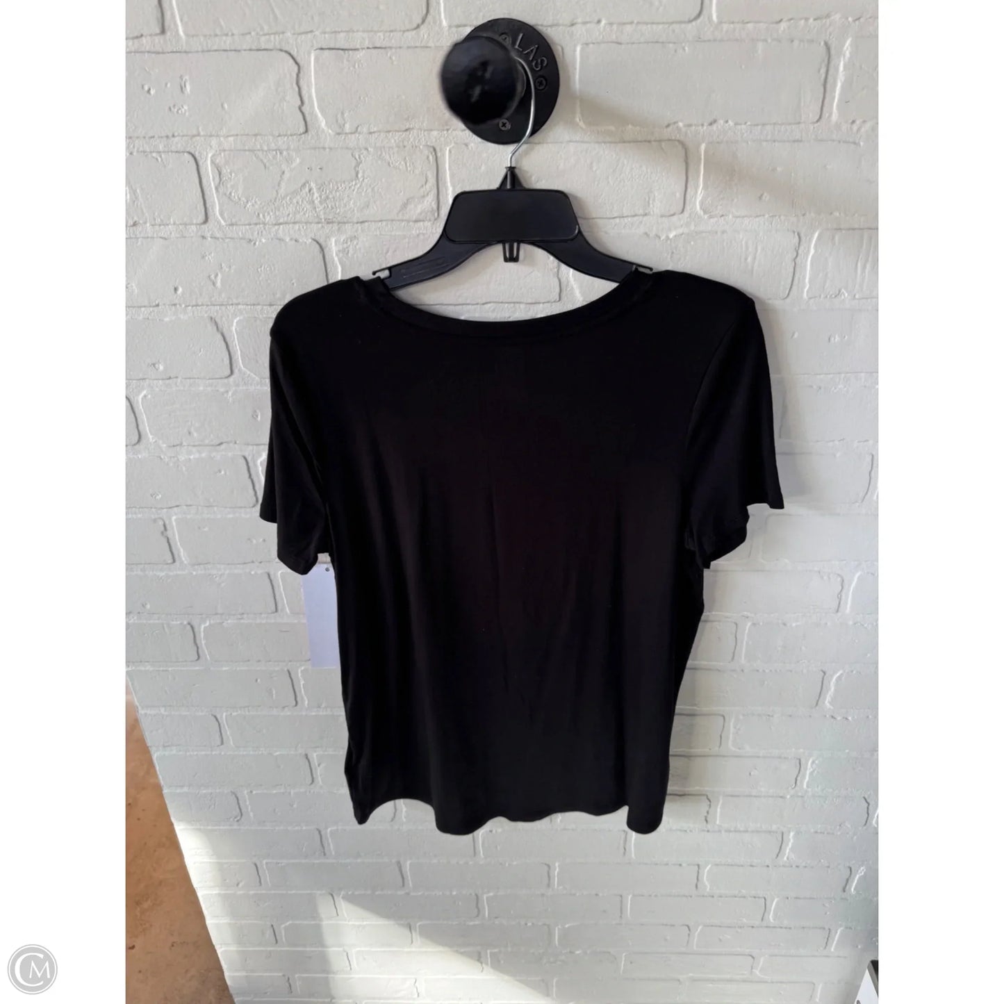 Top Short Sleeve Basic By Gap In Black, Size: M