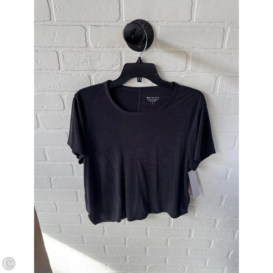 Athletic Top Short Sleeve By Athleta In Grey, Size: L
