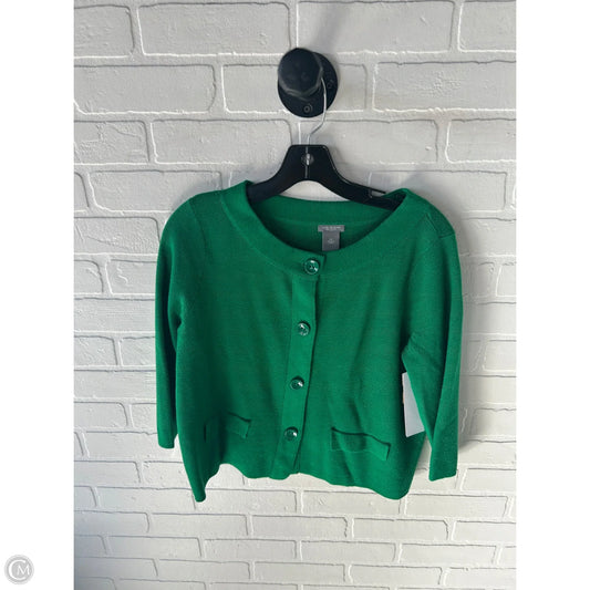 Sweater Cardigan By Ann Taylor In Green, Size: Lp