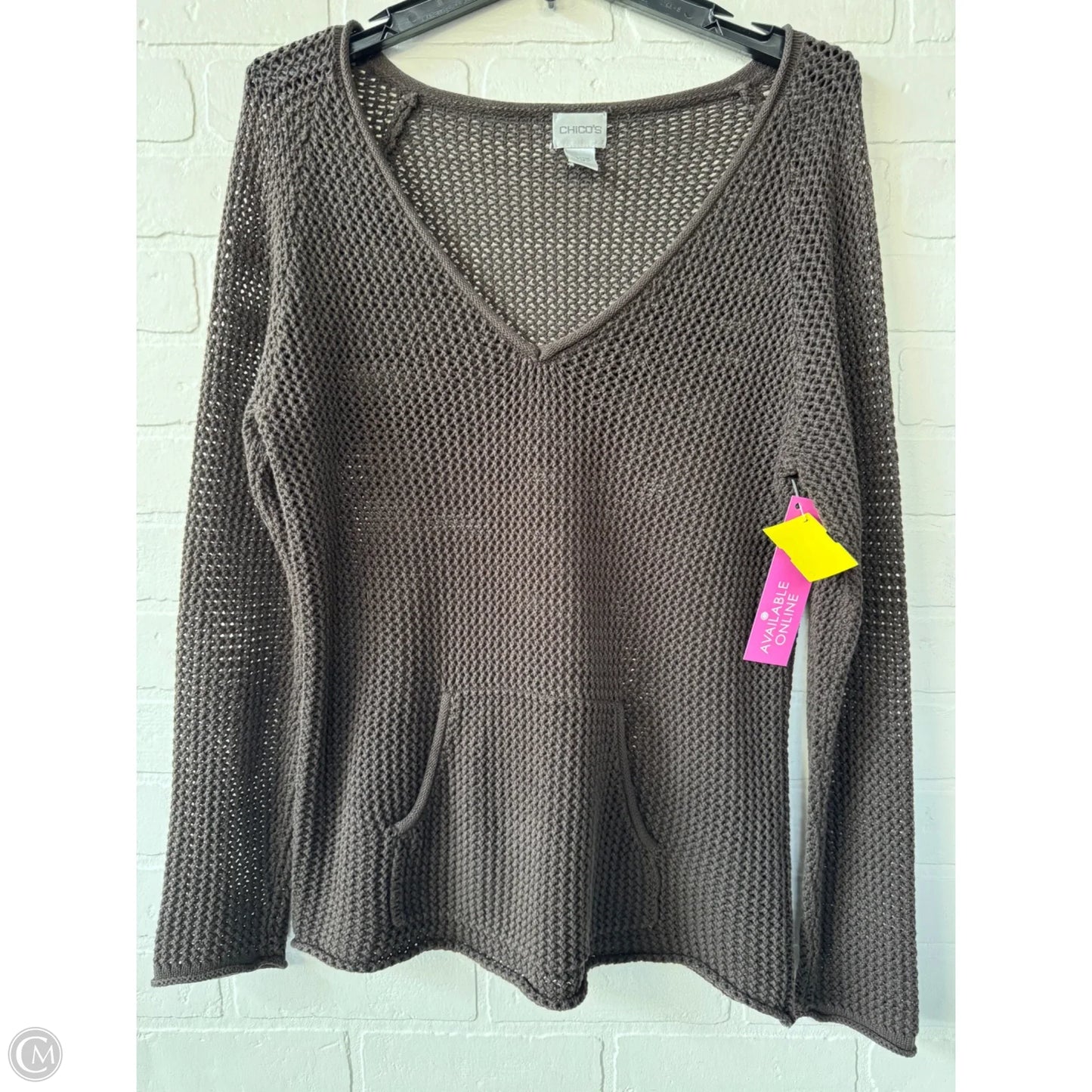 Sweater By Chicos In Brown, Size: M