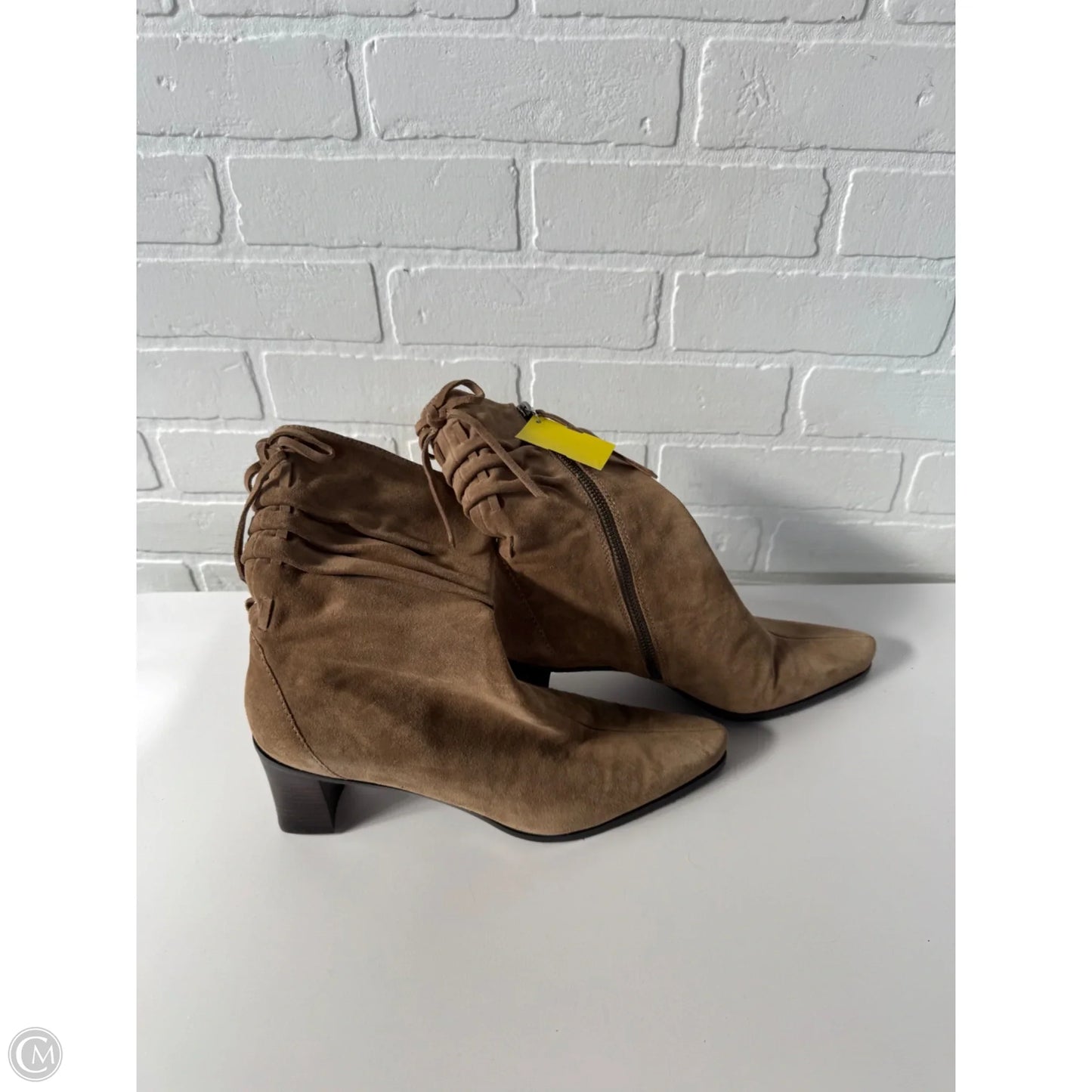 Boots Mid-calf Heels By Calvin Klein In Tan, Size: 8.5