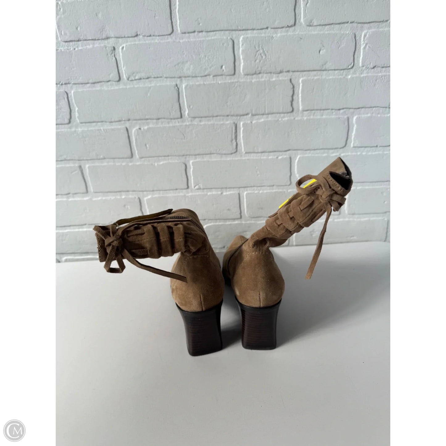 Boots Mid-calf Heels By Calvin Klein In Tan, Size: 8.5