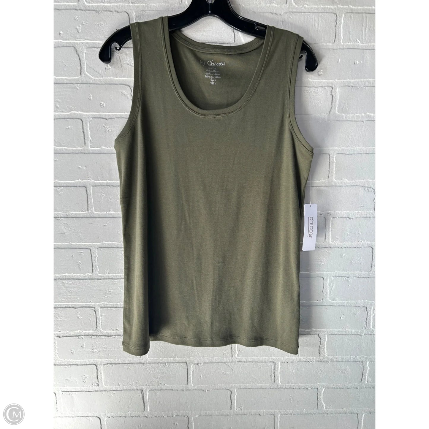 Top Sleeveless Basic By Chicos In Green, Size: M