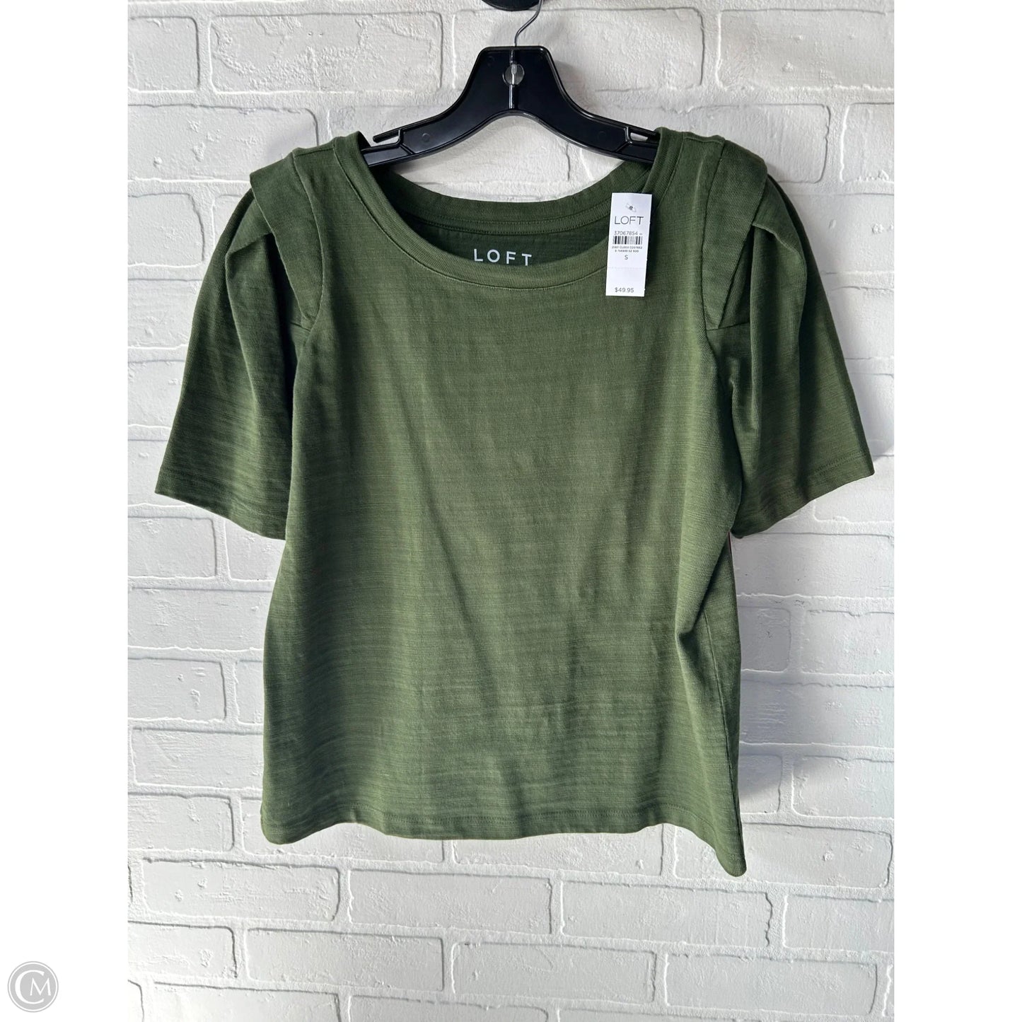 Top Short Sleeve By Loft In Green, Size: S