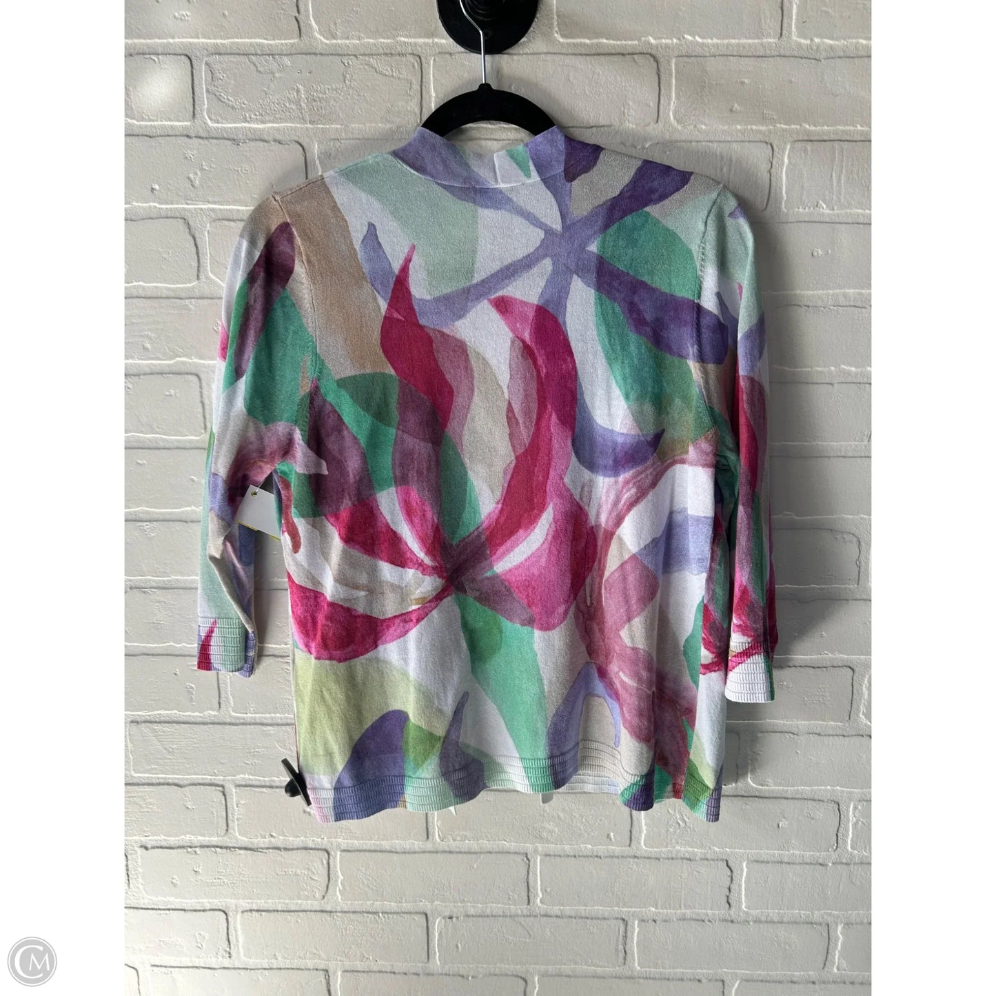 Cardigan By Chicos In Pink & Purple, Size: M