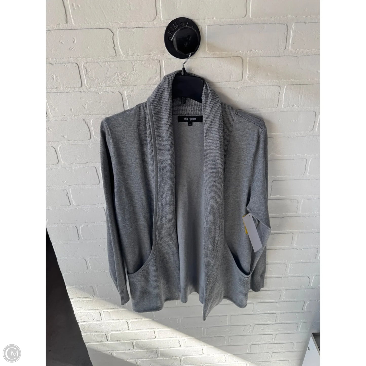 Sweater Cardigan By Clothes Mentor In Grey, Size: L